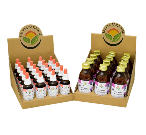 Демонстрація продукції Salvia Paradise – пакування настоянок та трав’яних екстрактів